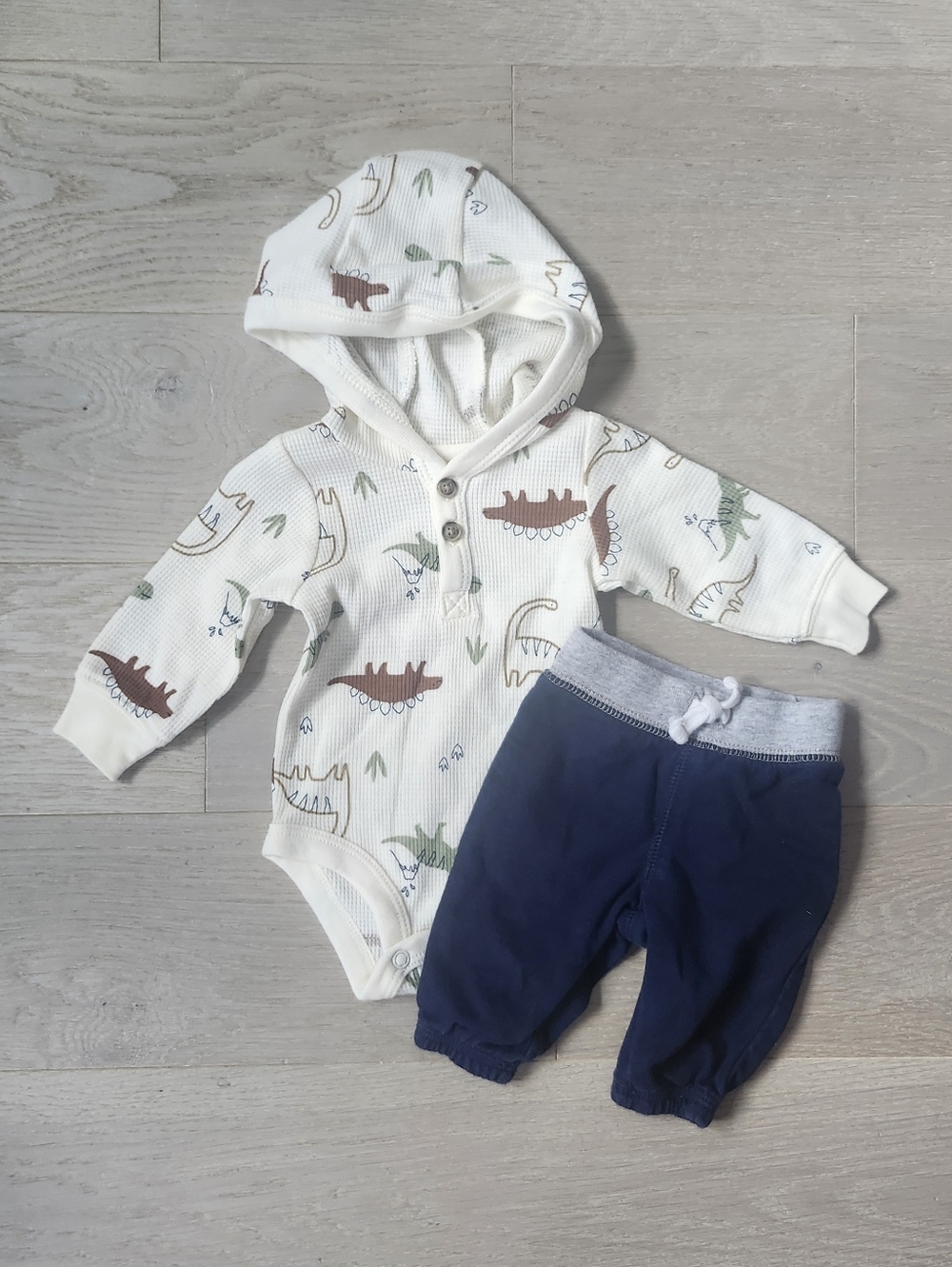 Newborn Carter's Dino Print Matching Set